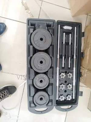 *Chrome 50kgs Dumbbell/Barbell With a Portable Case.