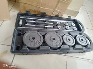 Chrome 50kgs Dumbbell/Barbell Set ✓✓