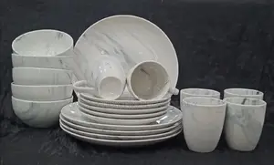 24 PCS Ceramic Dinner Set 6 PCS Mugs 6 PCS Dinner Plates