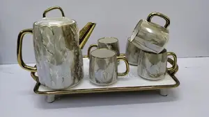 8 in 1 Tea Cup Set With Kettle and Tray