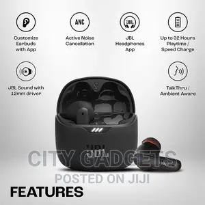 JBL Tune Flex TWS With ANC,Customizable Eartips,32H Playtime