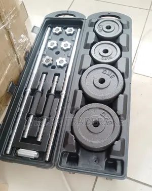 Brand New Dumbbells Barbells Set ;1 Rod, 2 Bar Weight 50kgs.