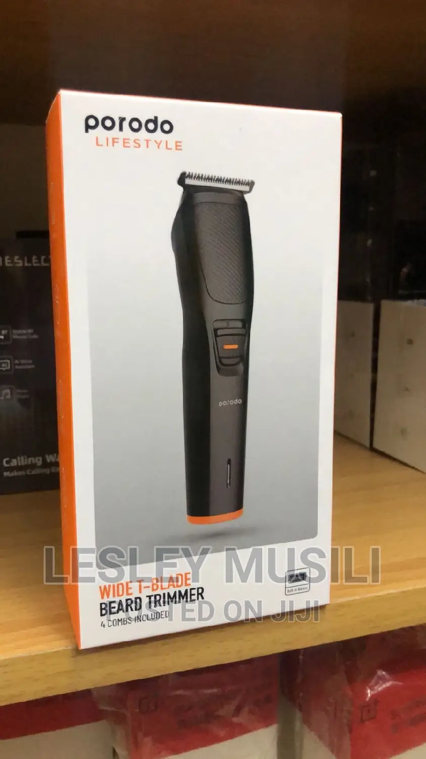Porodo Wide T-Blade Beard Trimmer 4 Combs Included