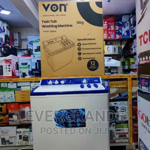 Von Washing Machine 12 Kg Twins Tab