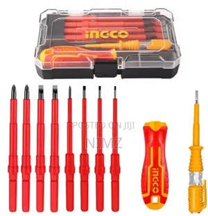 INGCO HKISD1008 10 PCS Interchangeable Insulated Screwdriver