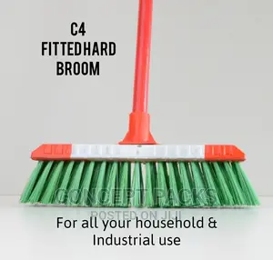 Medium Hard Broom Fitted With Handle.