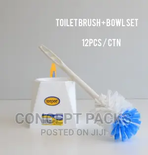 6pcs Teepee Toilet Brush + Bowl Set