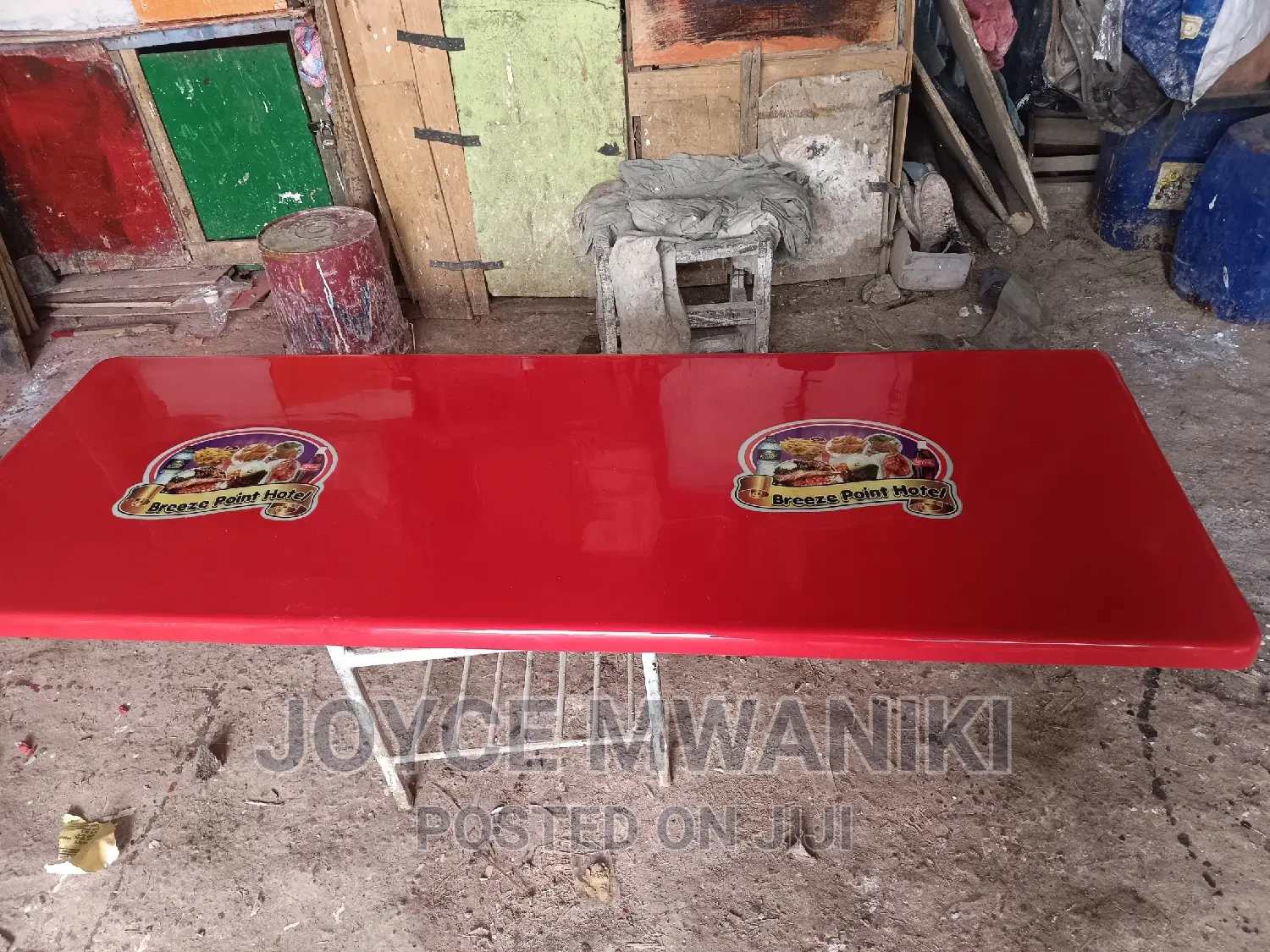 Restaurant Marble Table Top With Two Logos 5ft by 2ft
