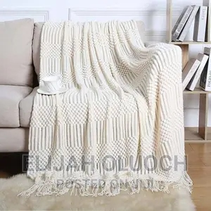 High Quality Knitted Throw Blankets With Tassal