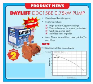 Dayliff DDC158E Bosster Pump 0.75kw 35m