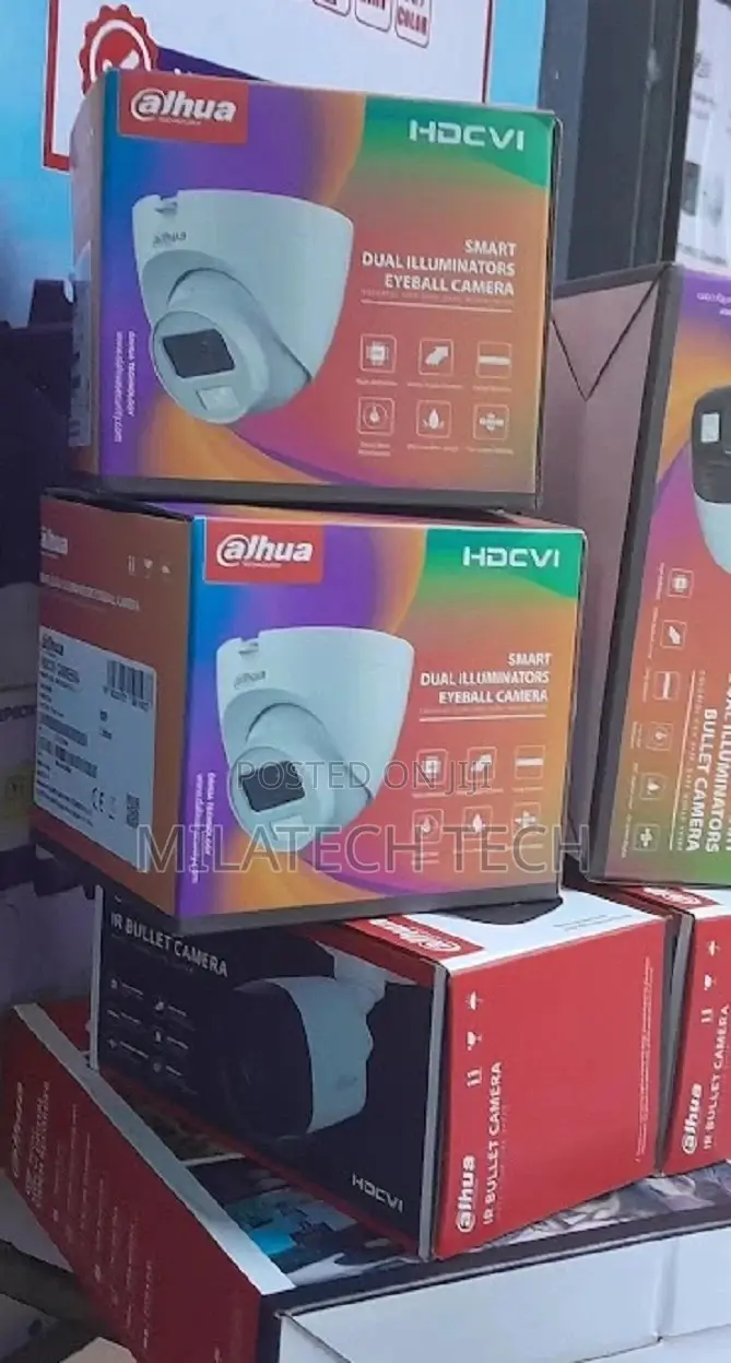 Dahua 4 CCTV Coloured Cameras Complete Kit 2MP