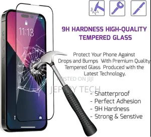 Apple iPhone 14 13 12 Pro Max Full Tempered Glass Screen Pro