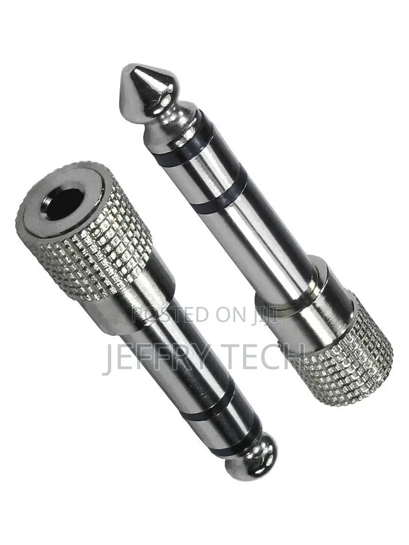 3.5mm Socket - 6.35mm Jack Plug Adapter Guitar Amplifier Mic