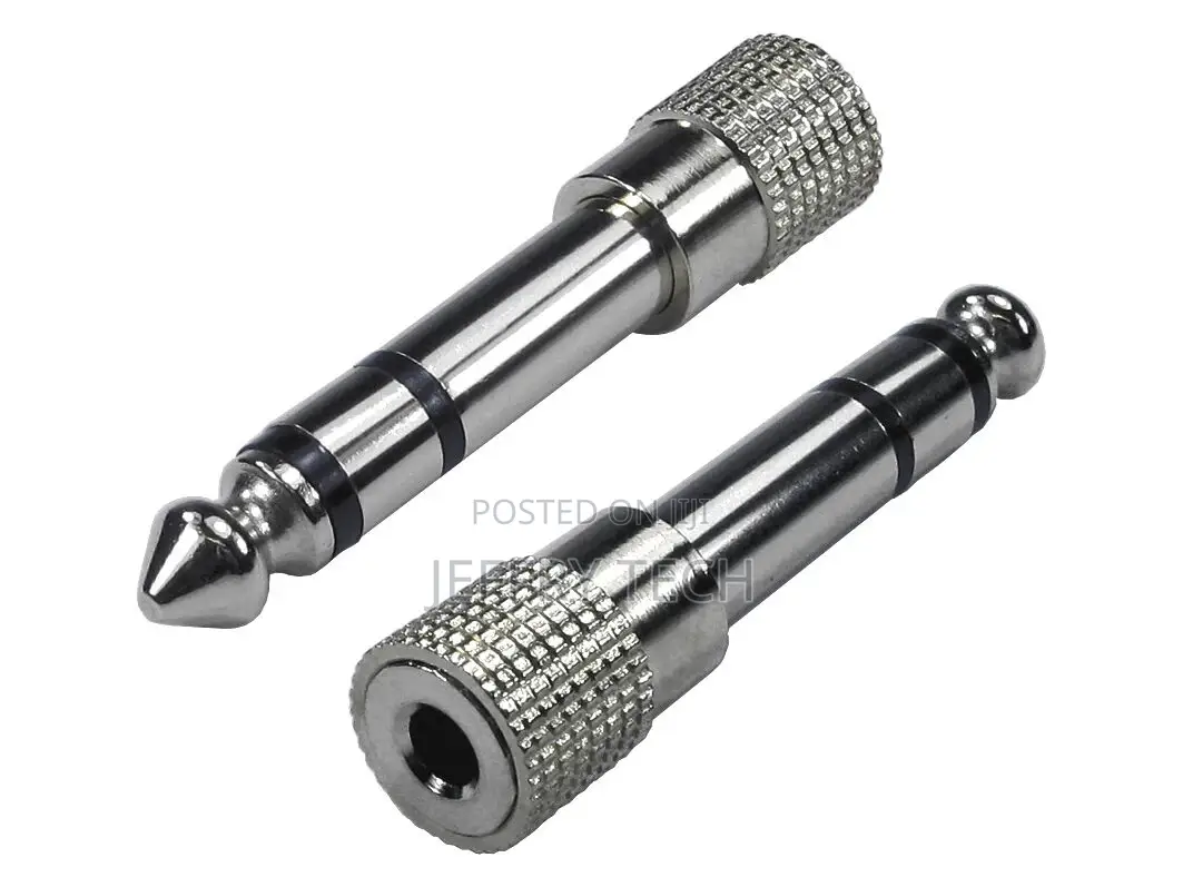 3.5mm Socket - 6.35mm Jack Plug Adapter Guitar Amplifier Mic