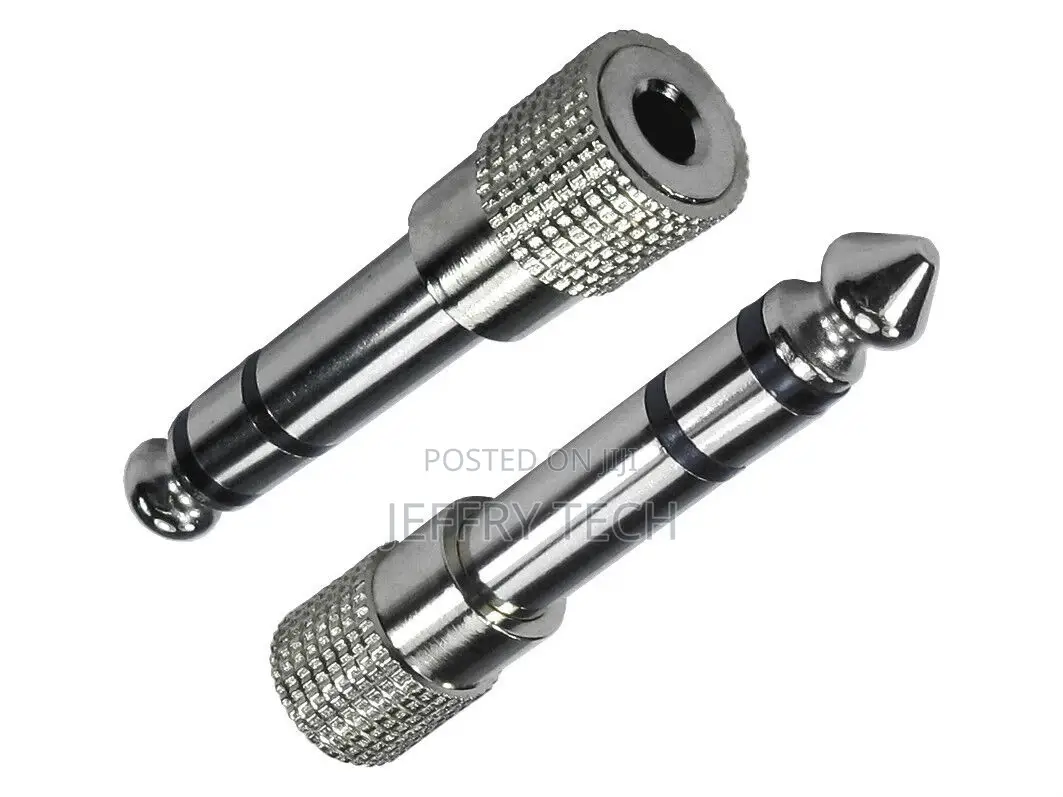 3.5mm Socket - 6.35mm Jack Plug Adapter Guitar Amplifier Mic