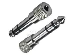 3.5mm Socket - 6.35mm Jack Plug Adapter Guitar Amplifier Mic