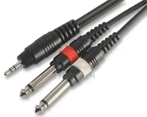 3.5mm Aux Stereo Male Jack to 2x 6.35mm 1/4" Mono Jack Plugs