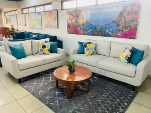 Cream White 5 Seater Sofa