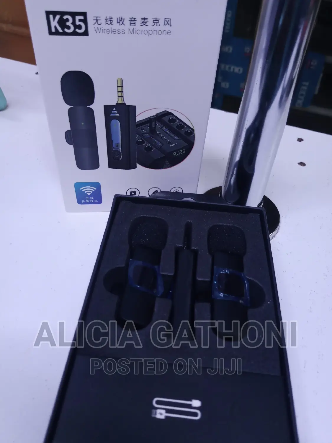 Aux Wireless Microphone Dual