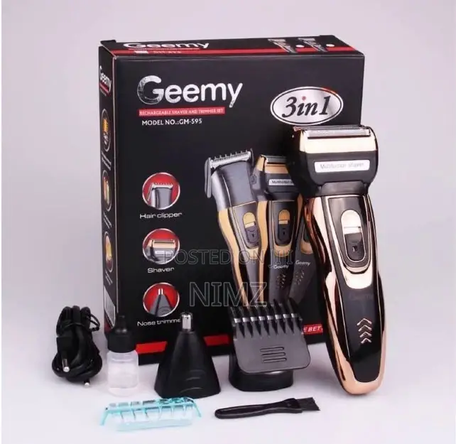 Geemy Rechargeable Hair Shaving Machine, Shaver- 3 in 1
