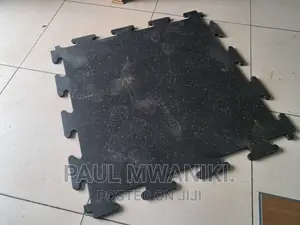 Commercial Gym Rubber Mats Flooring - 1m ×1m Interlock.