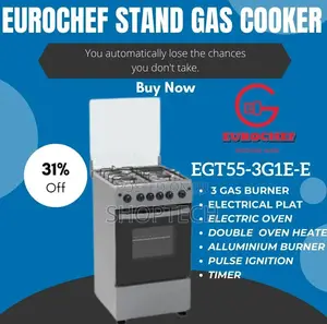 Eurochef 3g+1e Standing Cooker With Electric Oven