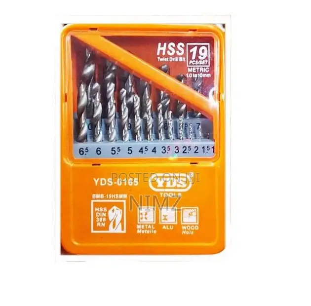 YDS HSS Twist Drill Bit Set 1-10mm Tool Metal/ Alu/ Wood Dri