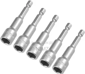 YDS 5 PCS 1/4" Quick-Change Hex Shank 10MM Magnetic Nu