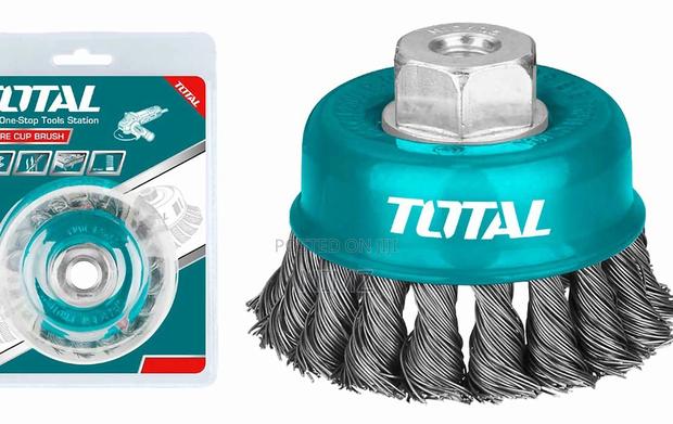 Total TAC32031 Wire Cup Brush Dia: 75mm, 3" Thread: M14x2