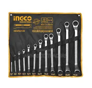 Ingco Offset Ring Spanner Set 12pcs