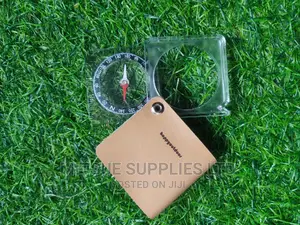 Magnifying Compass in a Leather Case With Leather Case