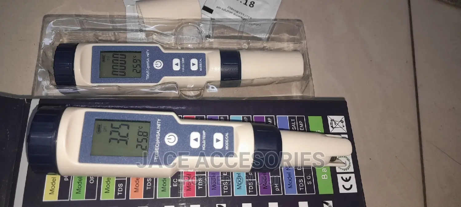 New Water Quality Tester Ec/Ph/TDS/Temp/Salinity