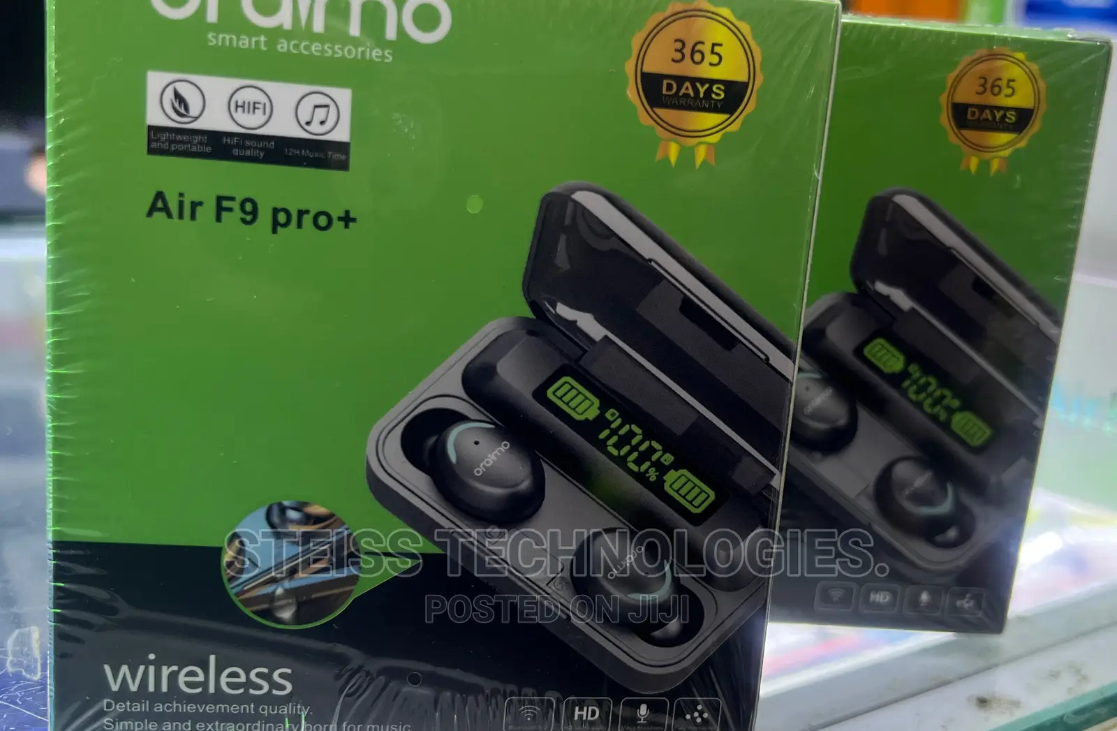 Oraimo F9 Pro + Wireless Buds.