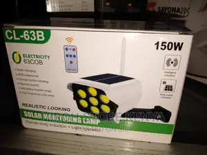 Cl-53b Solar Monitoring Lamp Rechargeable 150watts + Remote