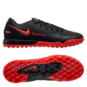 Nike Phantom GT Astro Turf TF Football Boots -Black and Red