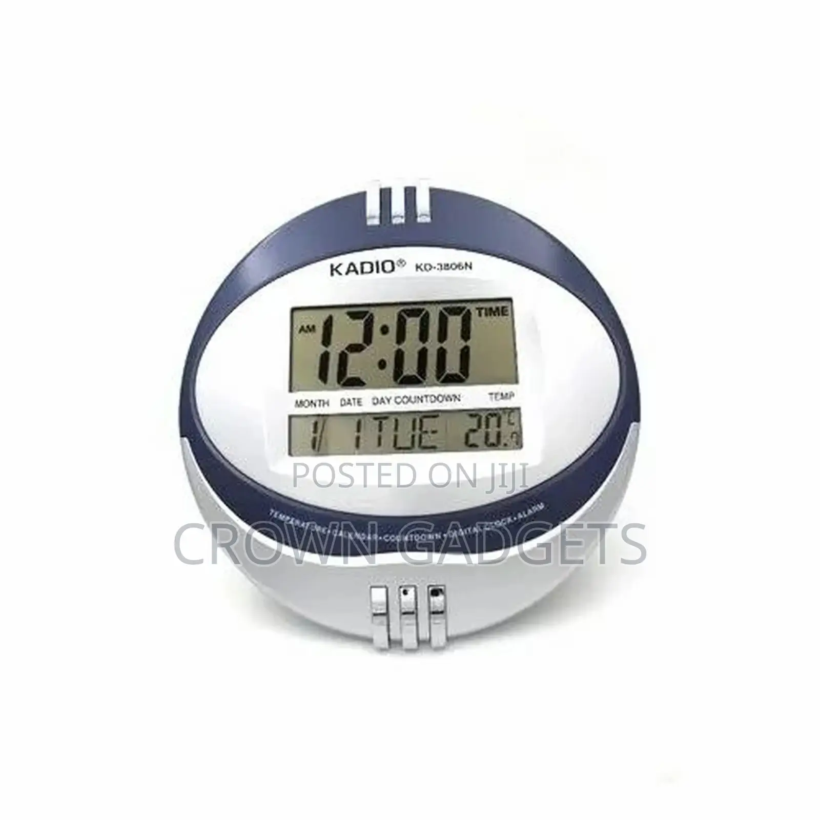Kadio Digital Wall Clock - Alarm, Date, Temperature