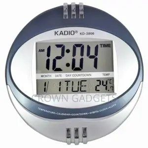 LCD Wall Desk Clock With Temperature