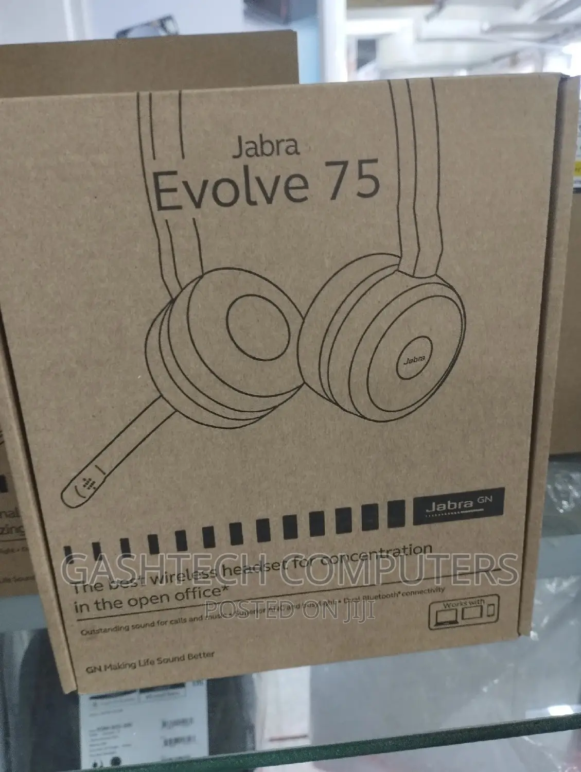 Jabra Evolve 75 Ms Stereo Headset Link 370