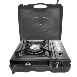 Alva Portable Black Single Burner Canister Stove