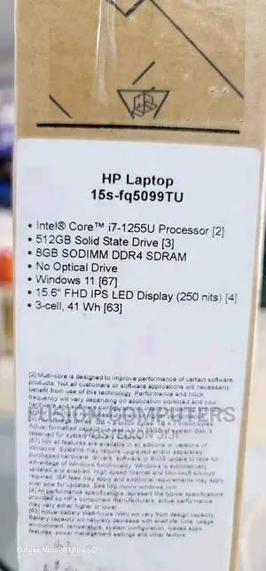 New Laptop HP 8GB Intel Core I7 SSD 512GB