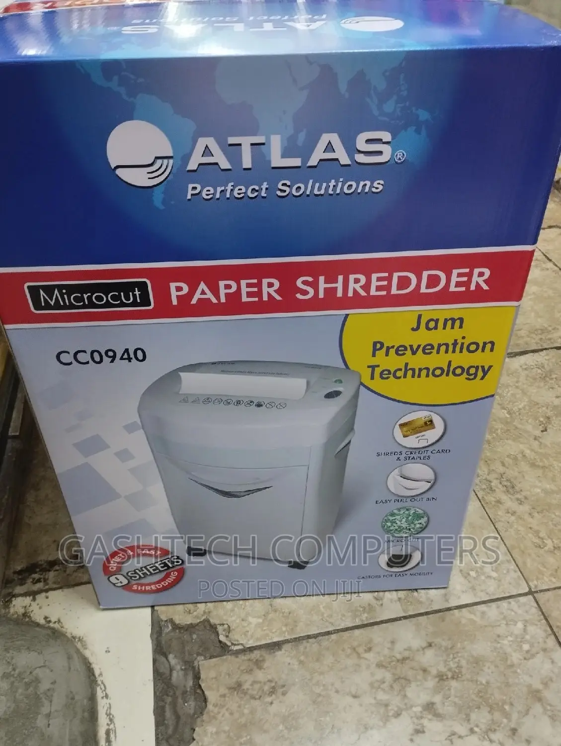 Atlas CC0940 Crosscut 9 Sheets Paper Shredder
