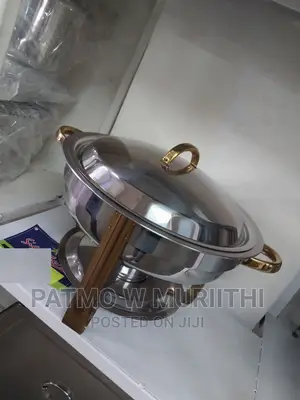 Chafing Dish With Golden Legs 5.0 LTR Round
