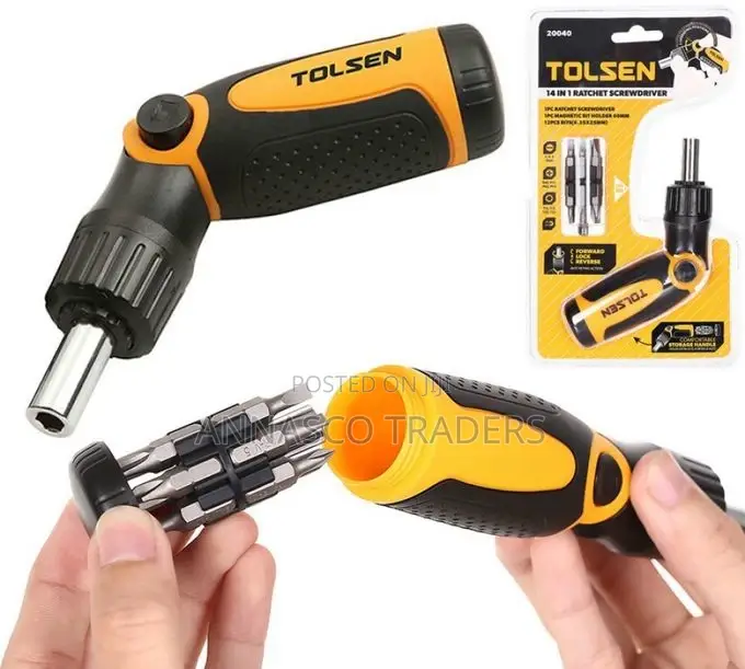 Tolsen Ratchet Screwdriver Bit Socket Set 14-in-1 Tolsen