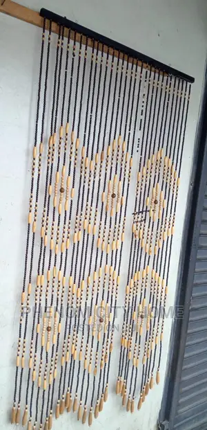 Salon/Kinyozi Curtains With Wooden Beads
