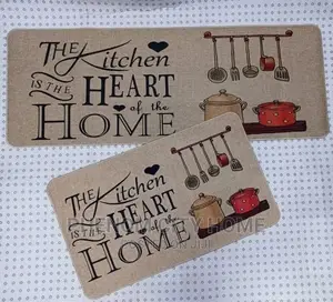 2pc Kitchen Mats With Rubber Bottom