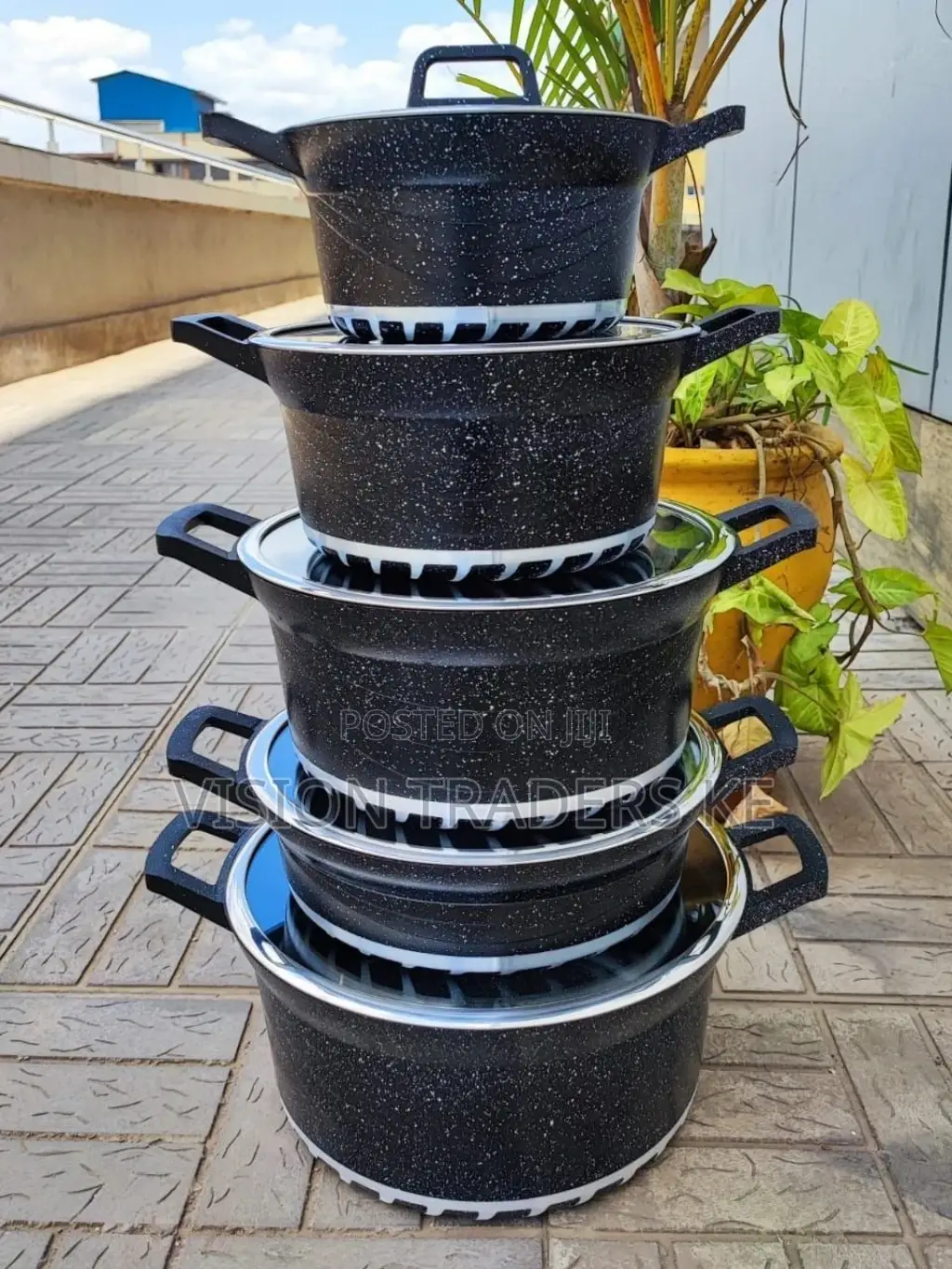Original Bosch 10pcs Black Cookware Set -Bosch