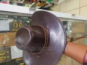 Brown Leather Cowboy Hats