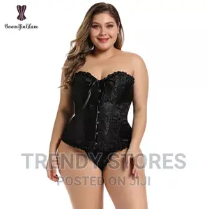 Women Sexy Floral Corset Plus Free G - String Panty