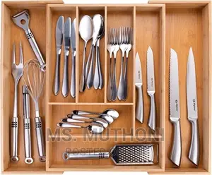 *Expandable Wooden Cutlery Drawer Organizer