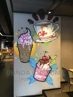 Coffee Shops, Icecream Shop Graffiti Painting Services.